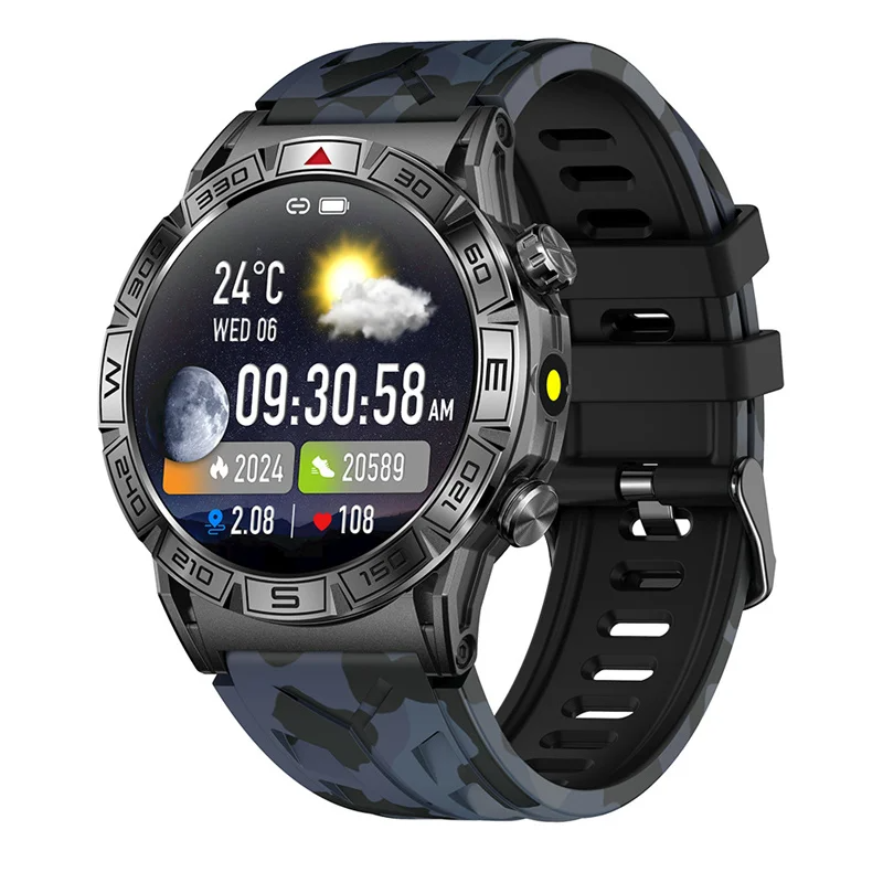 Shield - Smart Watch Men Altitude Compass GPS Sports 1ATM Waterproof Watch Bluetooth Talk SmartWatches