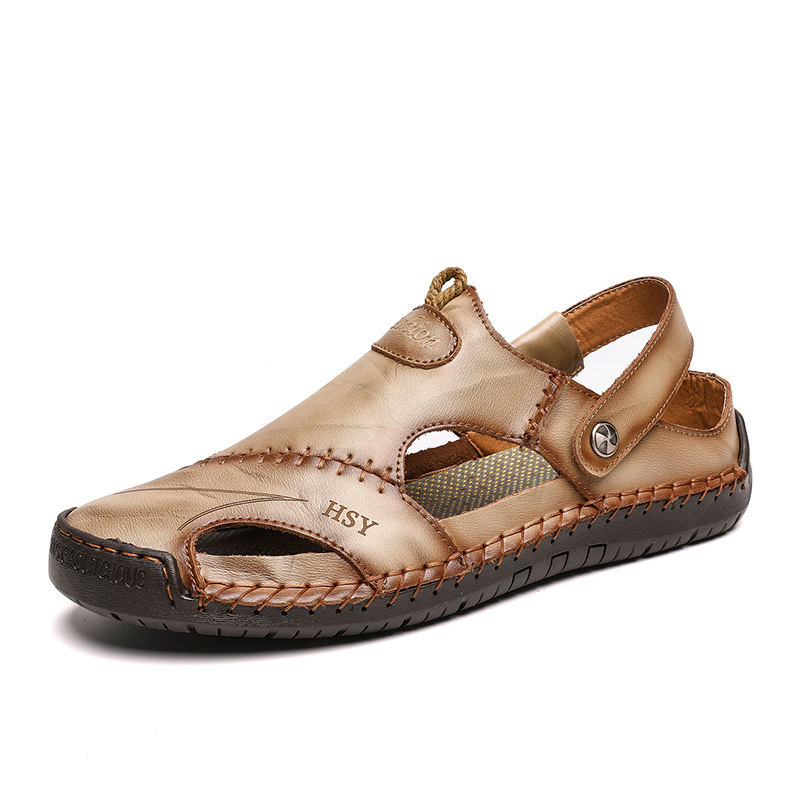 🔥HOT SALE🎁--60% OFF 🎉 Men's Casual Breathable Handmade Leather Sandals