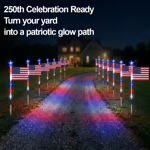 🔥Last Day 50% OFF 🔥MADE IN USA-8-Piece Flag Light Set🔥 – 4th of July Decorations✨
