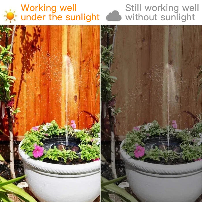 Solar Bird Bath Fountain Pump with 4 Nozzles