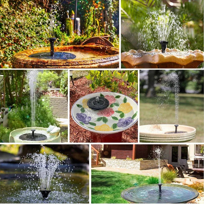 Solar Bird Bath Fountain Pump with 4 Nozzles