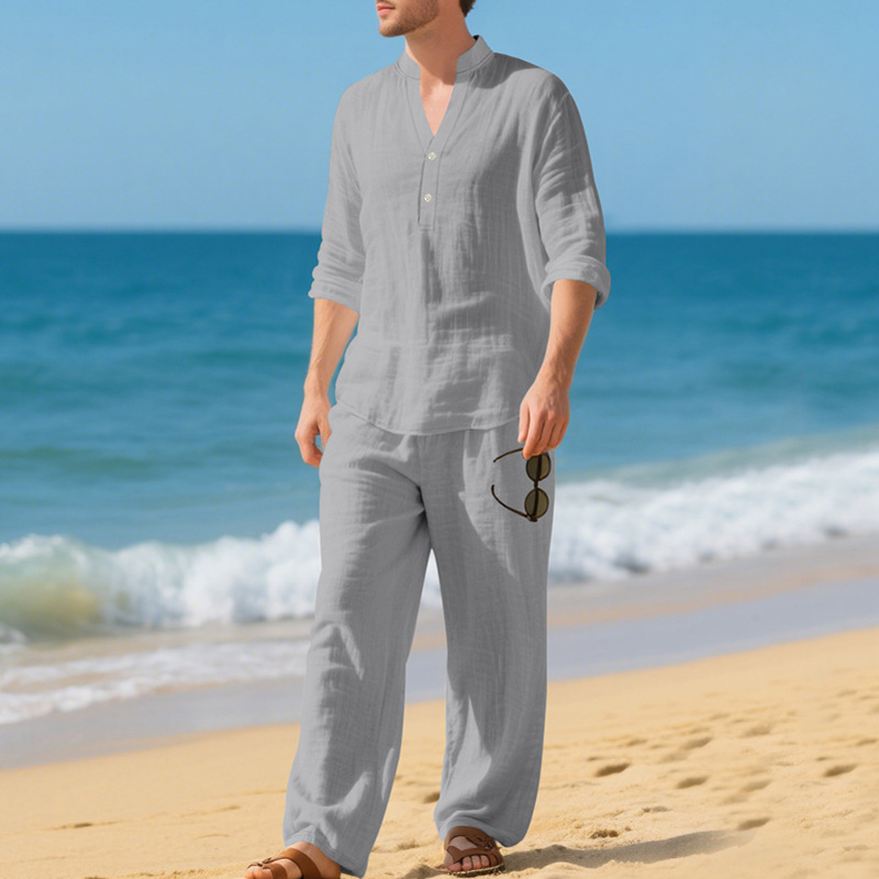 Linen Men's Casual Loose Breathable Suit