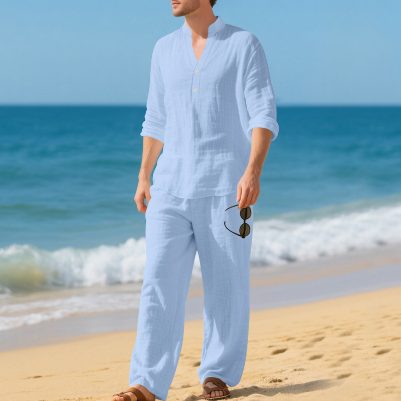 Linen Men's Casual Loose Breathable Suit