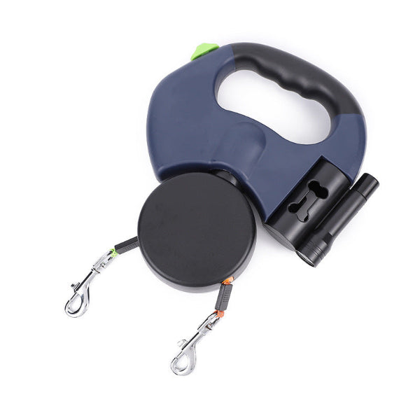 🔥Free Shipping⚡️Retractable Dog Leash For Small Dogs Reflective Dual Pet Leash Lead 360 Swivel No Double Dog Walking Leash With Lights Pet Products