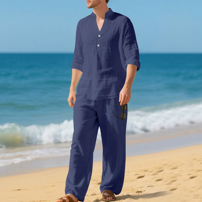Linen Men's Casual Loose Breathable Suit