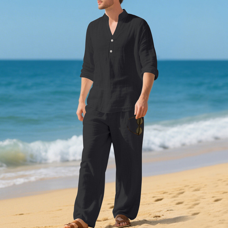 Linen Men's Casual Loose Breathable Suit