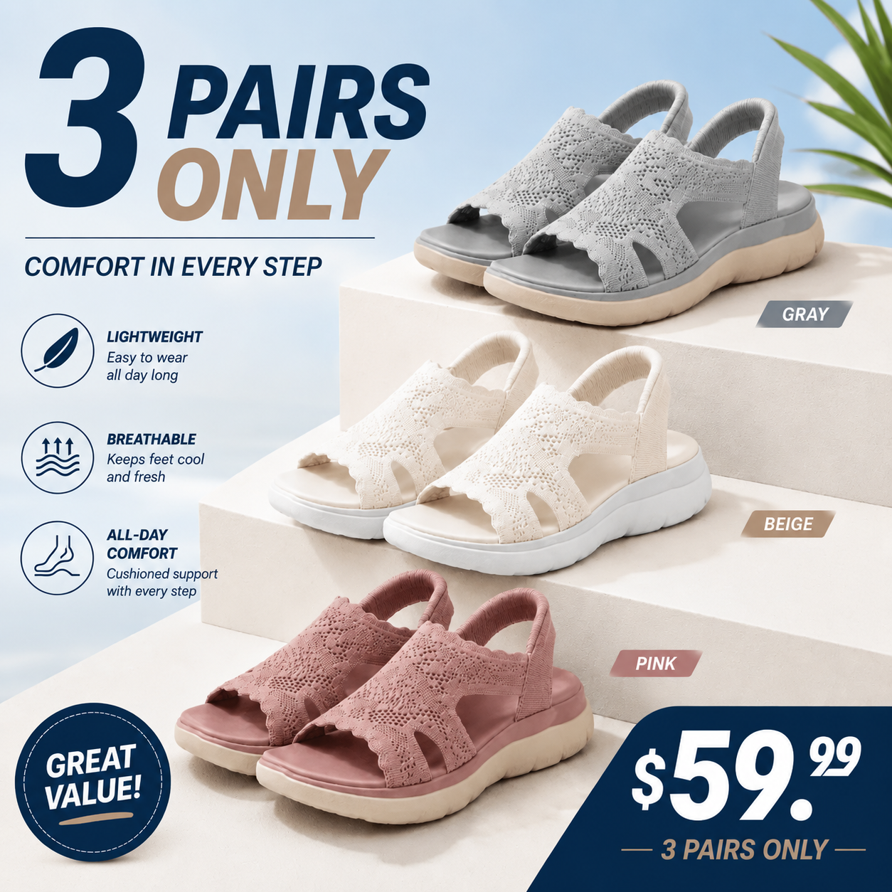 Women's Slip-ins Summits Crochet Knit Sandals