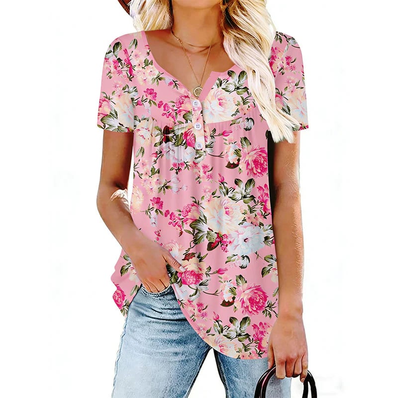 🌸 Floral Print Button-Up Blouse for Women – Lightweight, Flowy & Perfect for Everyday Wear👚