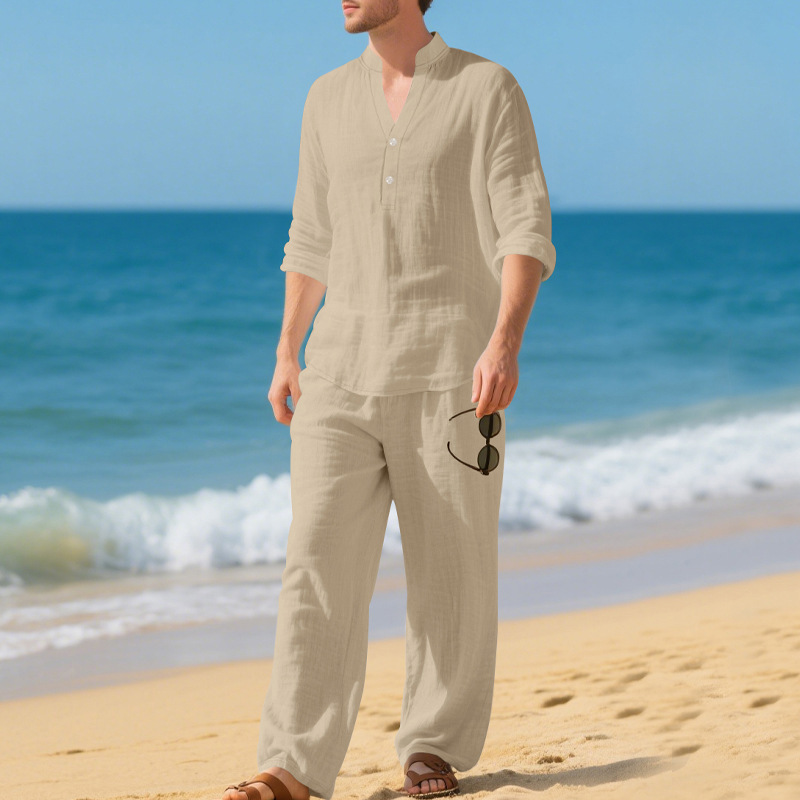 Linen Men's Casual Loose Breathable Suit