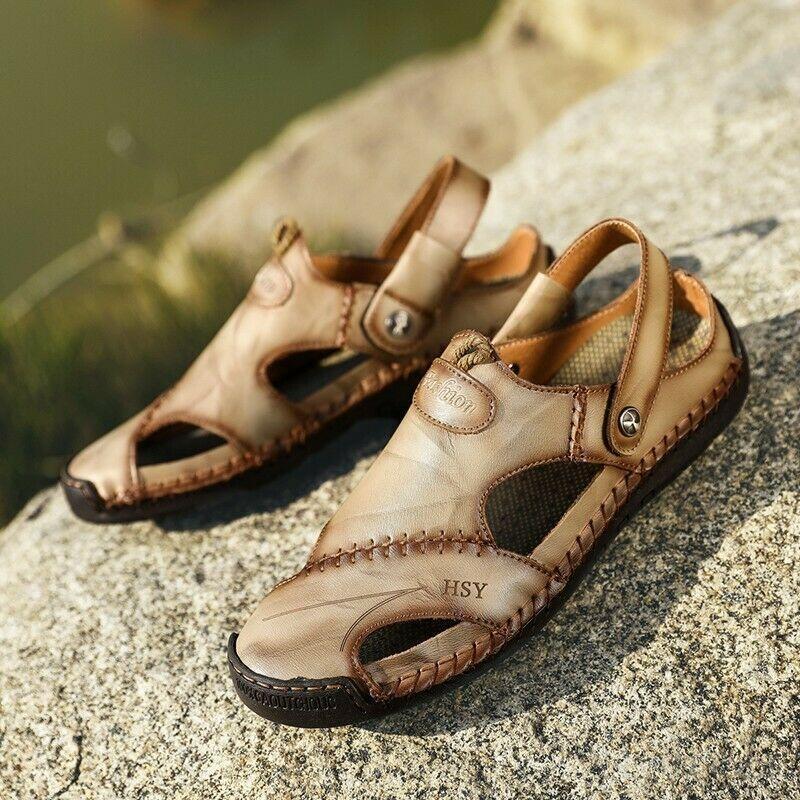 🔥HOT SALE🎁--60% OFF 🎉 Men's Casual Breathable Handmade Leather Sandals