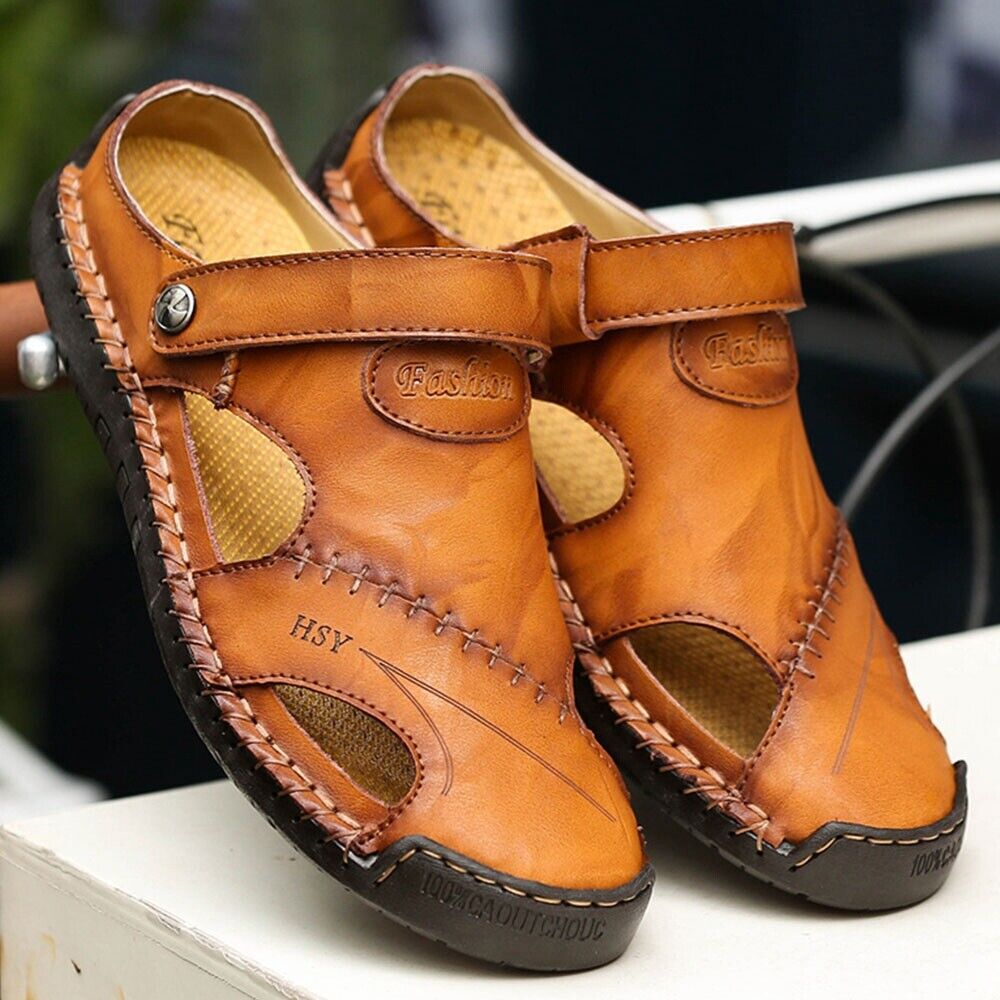 🔥HOT SALE🎁--60% OFF 🎉 Men's Casual Breathable Handmade Leather Sandals