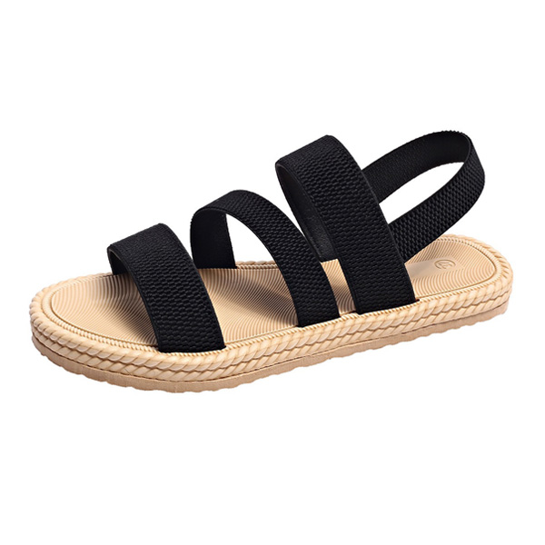 Boho Woven-Edge Sandals – Effortless Slip-On with Built-In Arch Support-aakge