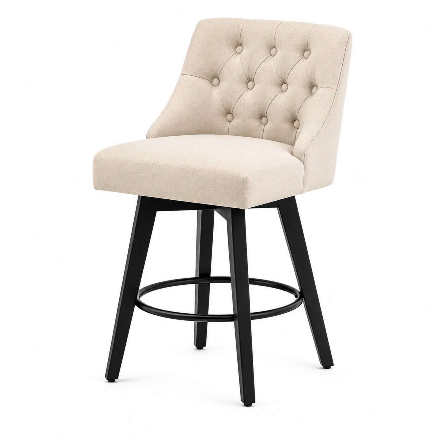 Krzesło barowe z tkaniny na metalowych nogach 105 cm-caviranest