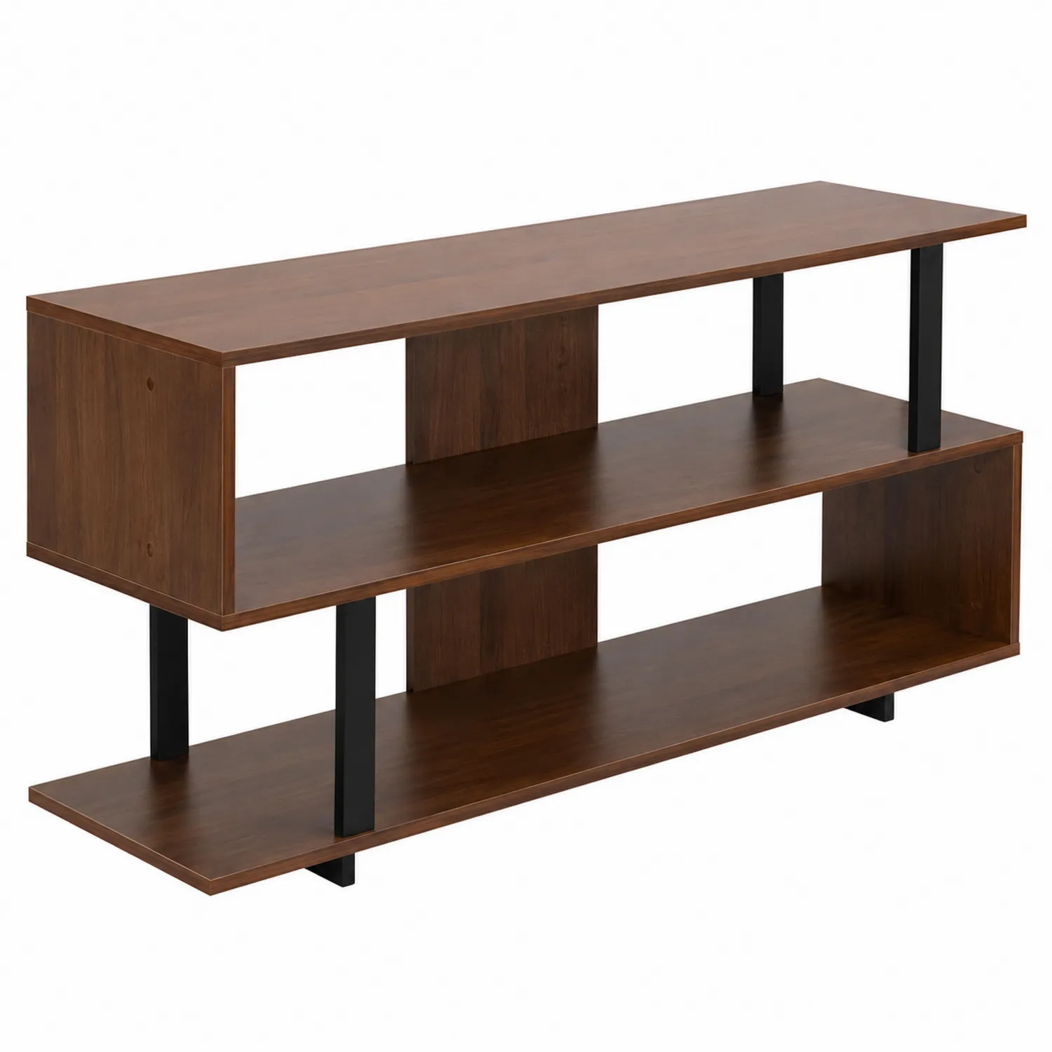 Szafka RTV drewniana z półkami z metalu 120x40x50 cm-caviranest