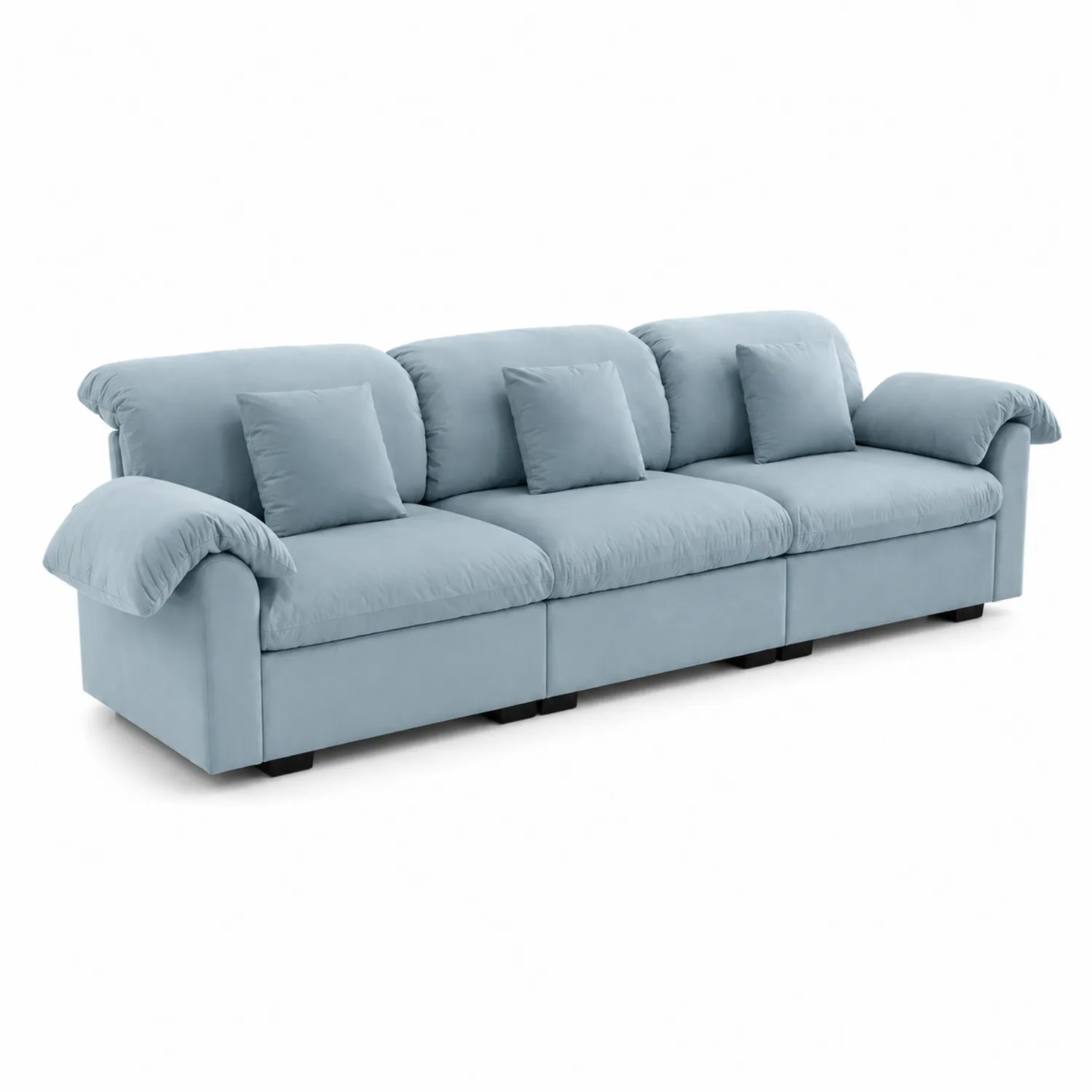 Trzyosobowa sofa z mikrofibry 220x90x85 cm-caviranest