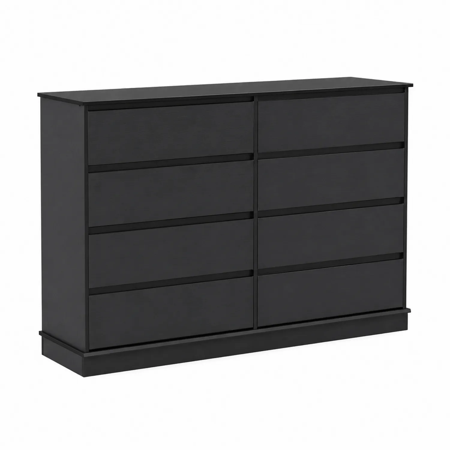 Komoda z 8 szufladami czarna z płyty MDF-caviranest
