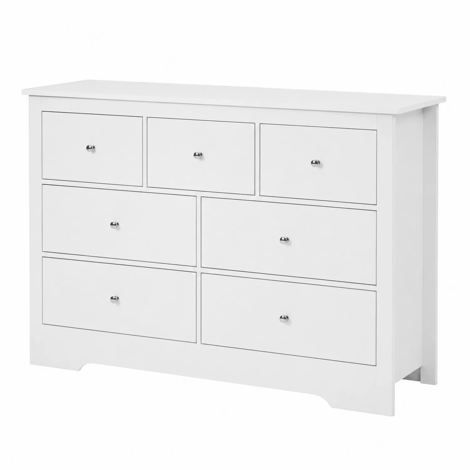Biała komoda z szufladami z MDF 120x40x80 cm-caviranest