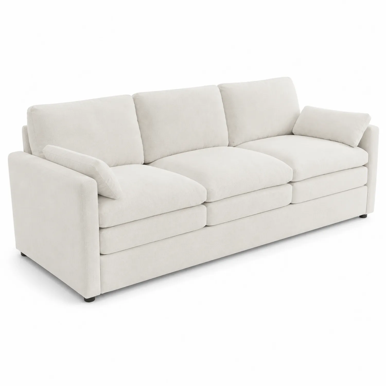 Sofa trzyosobowa z tkaniny kremowej-caviranest