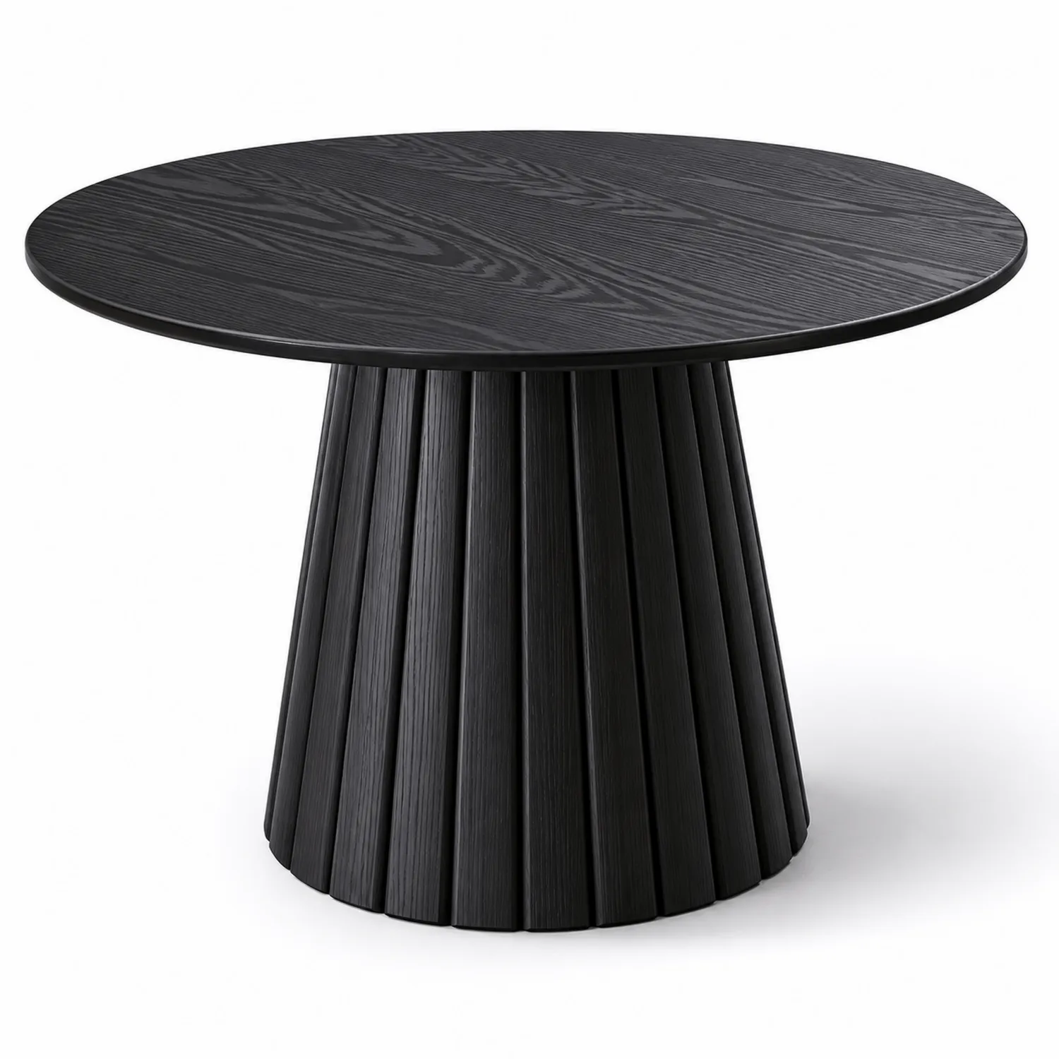 Stół okrągły czarny drewno 120 cm-caviranest