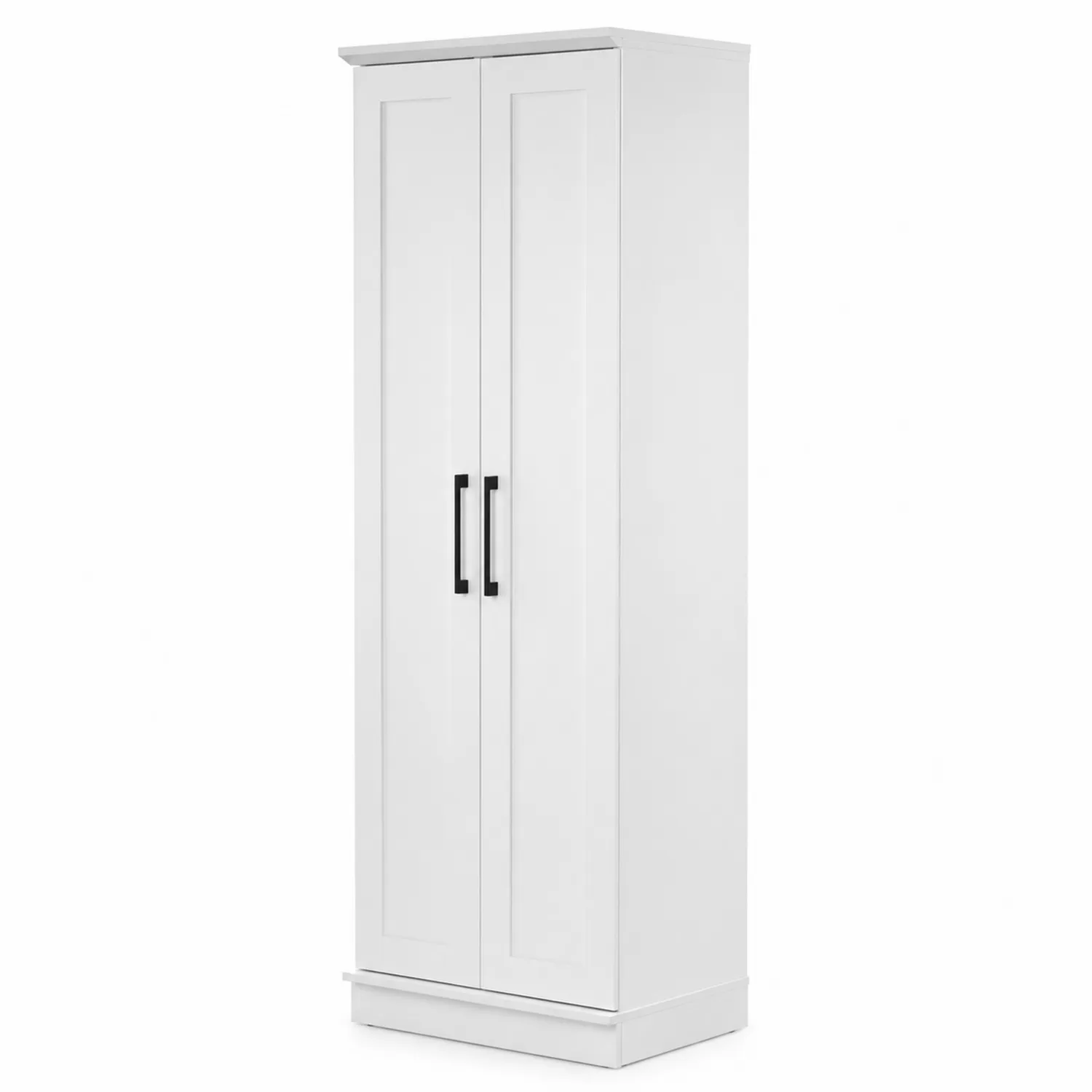 Szafa dwudrzwiowa z płyty MDF, biała, 180 cm