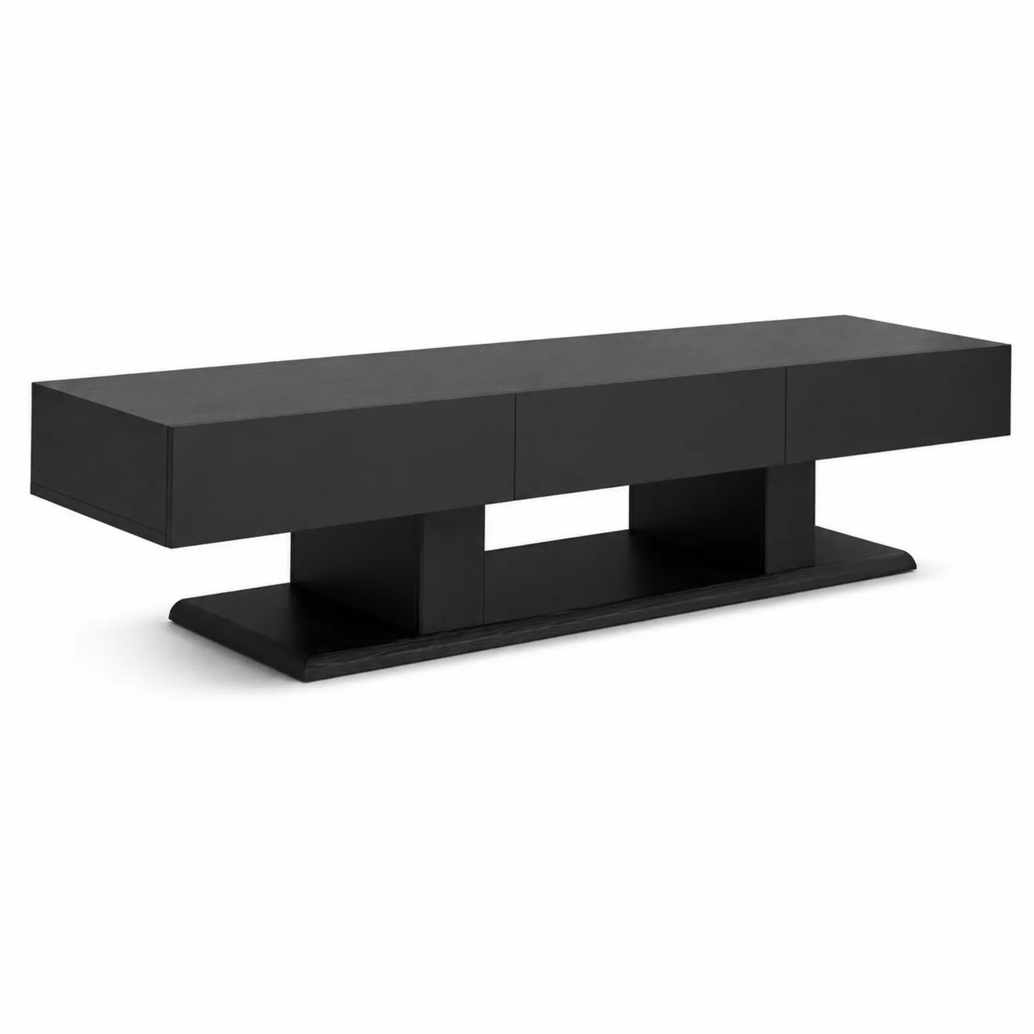 Szafka RTV drewniana czarna 160 cm