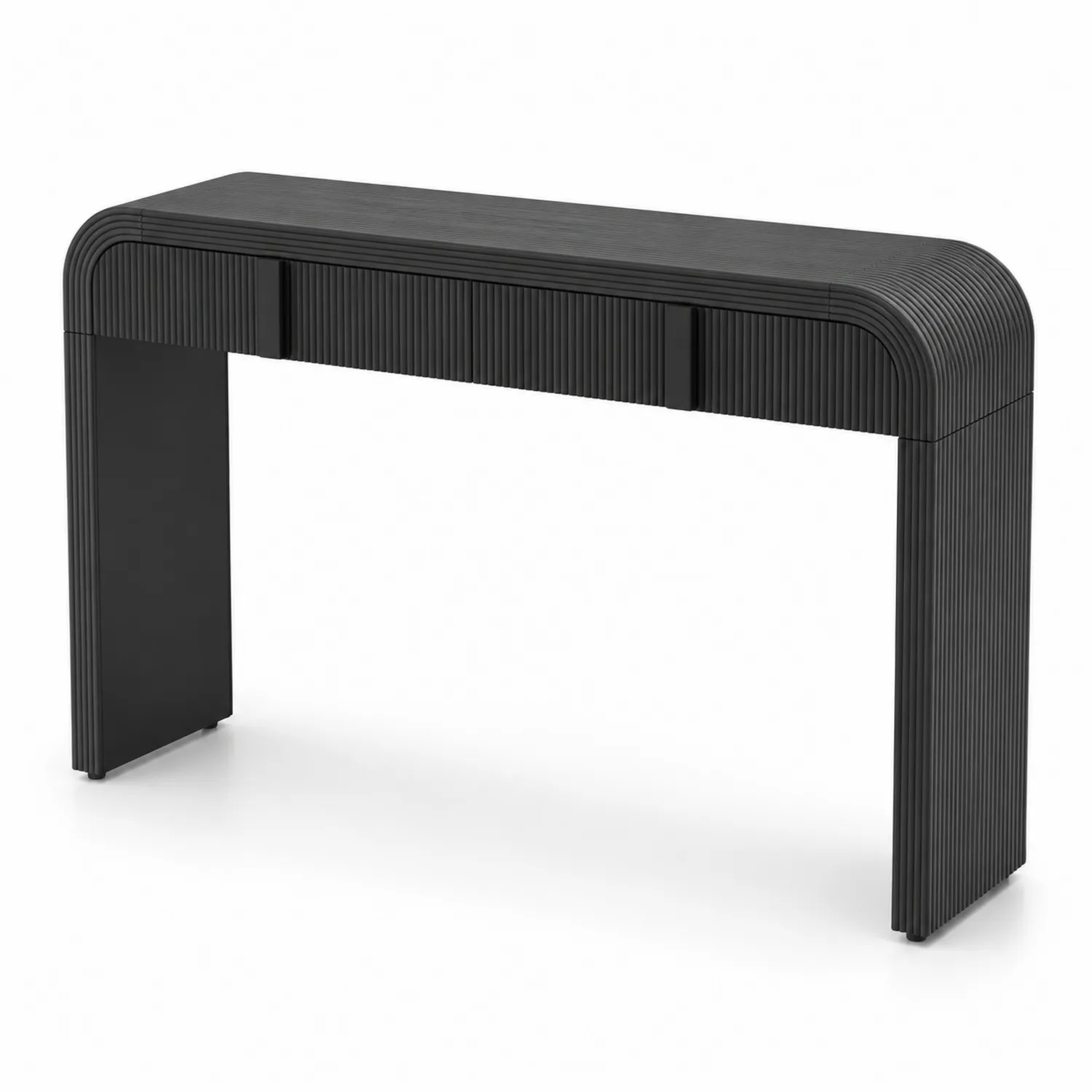 Czarny stół konsolowy z drewna MDF 120 cm