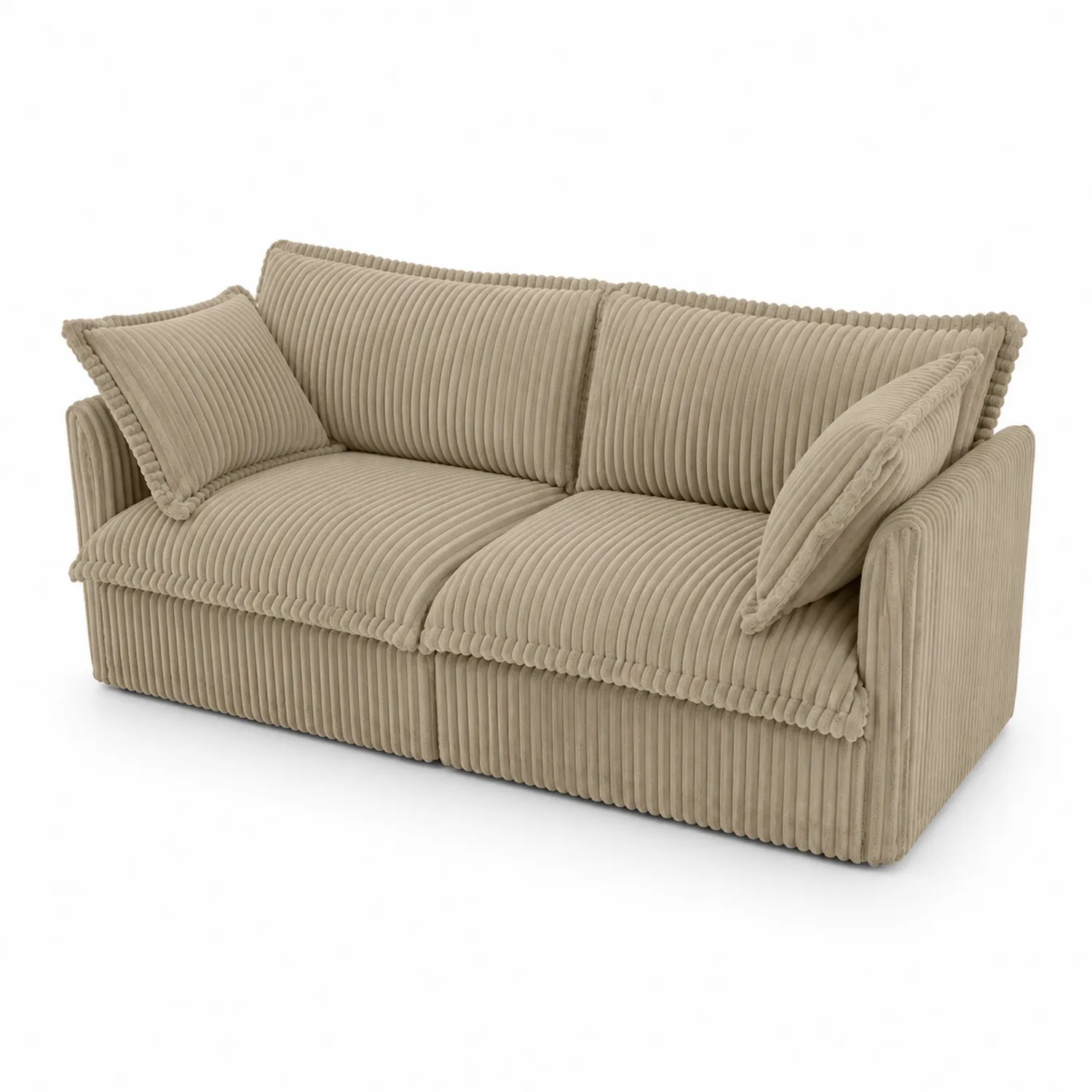 Sofa 2-osobowa sztruksowa beżowa