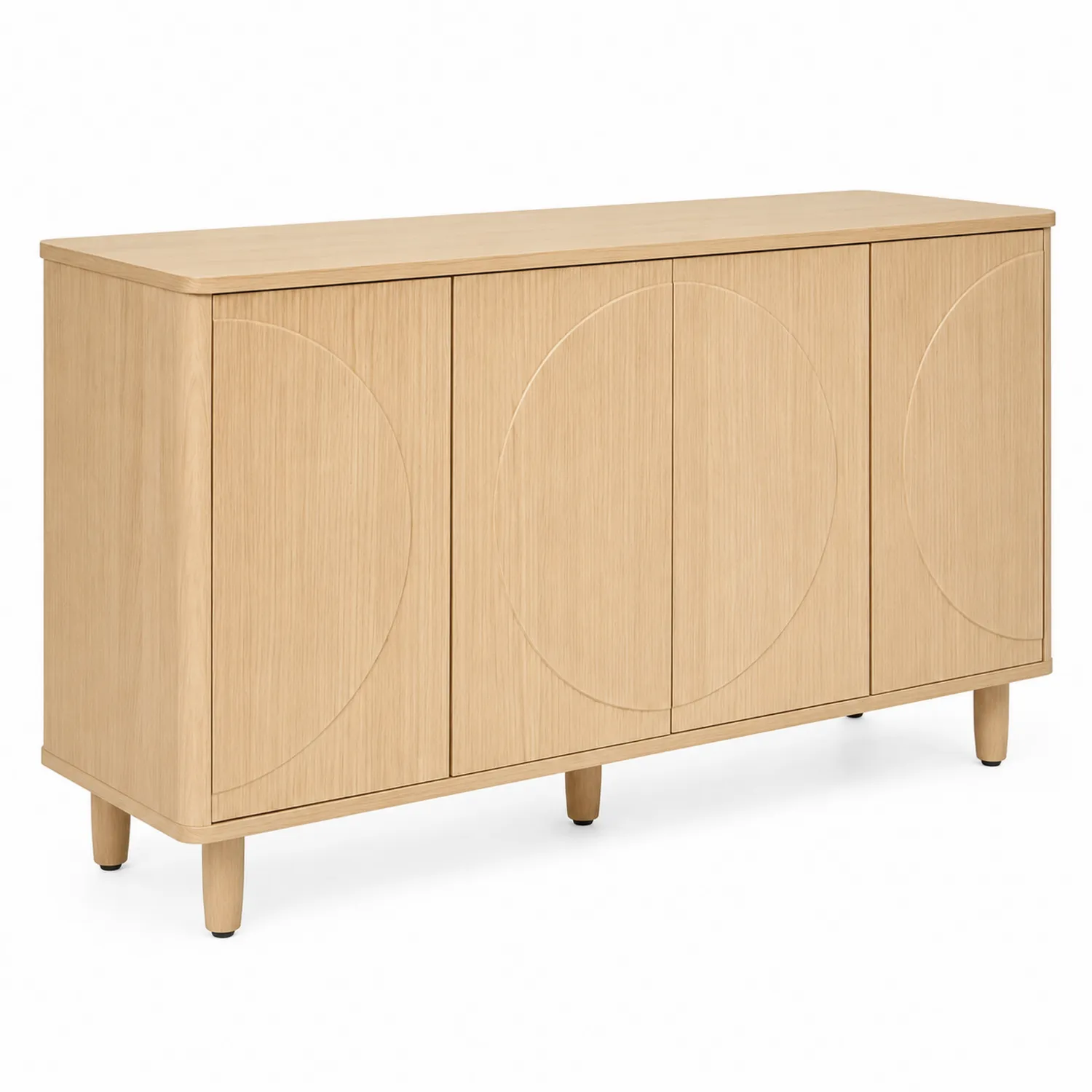 Kredens Drewniany Dębowy z Trzema Drzwiami 120 cm
