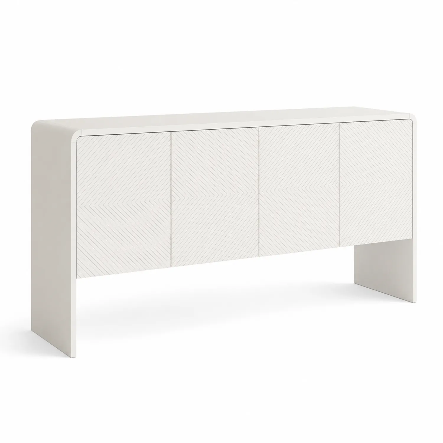 Kredens MDF 160x45x85 cm Biały Lakierowany