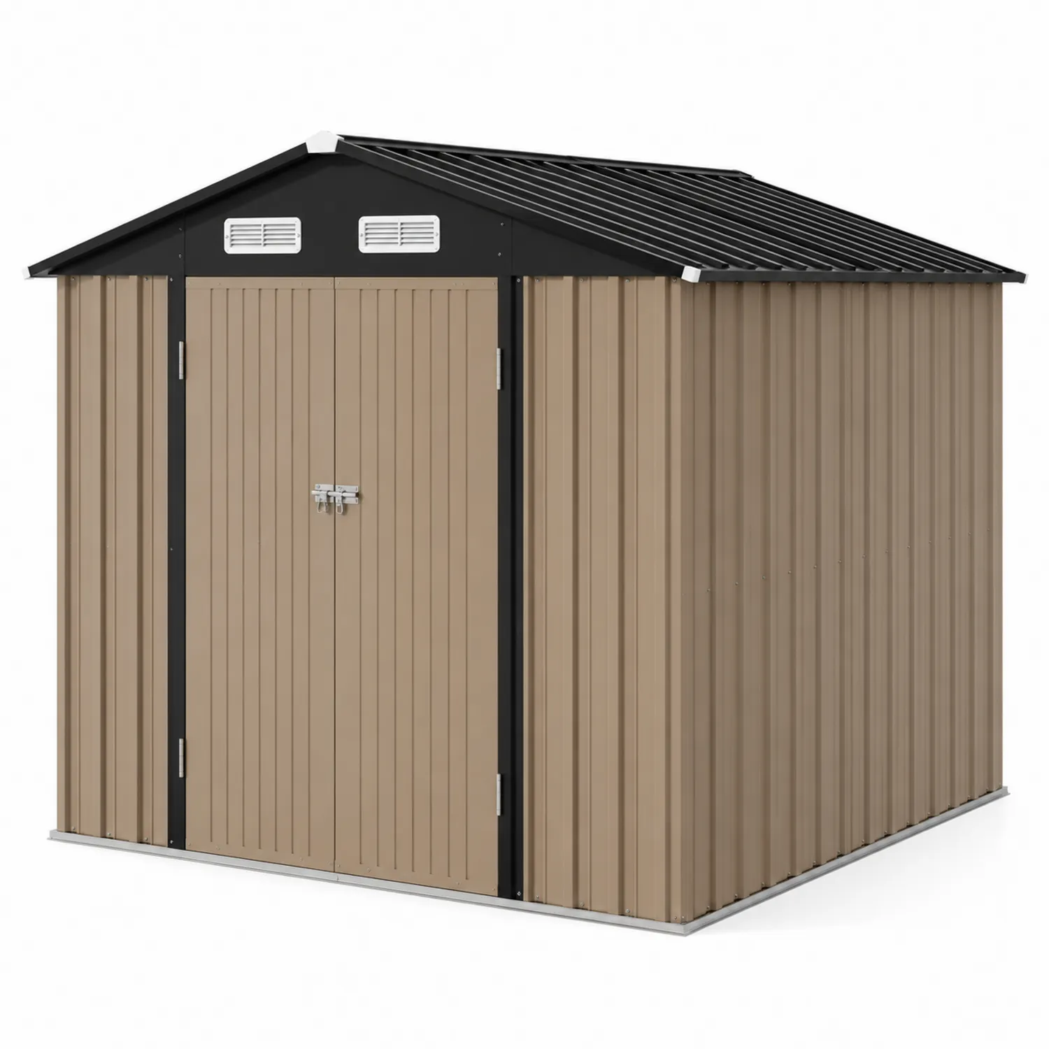 Schowek metalowy beżowy z blachy stalowej 257x312x178 cm