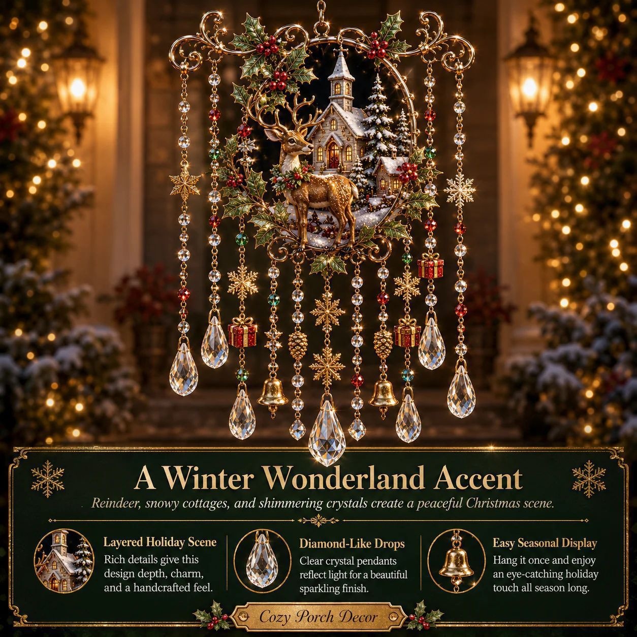 ❄️🎄Handmade Winter Christmas Diamond Hanging Ornaments