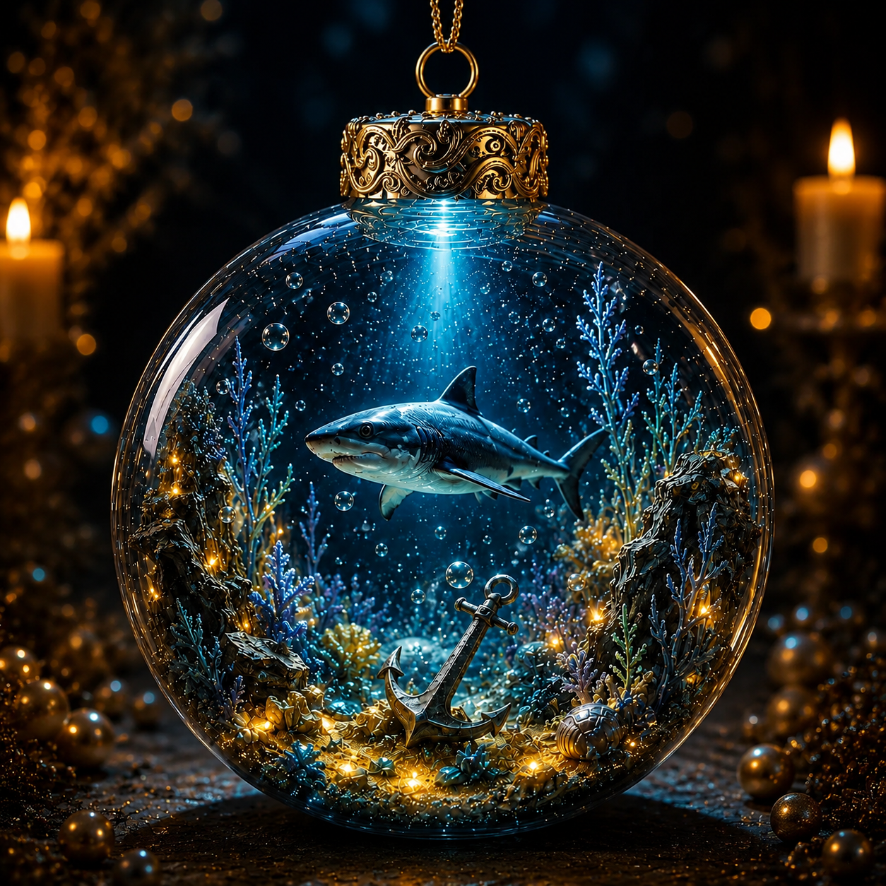 🐬Ocean Crystal Ornament – Handmade Underwater World Gift