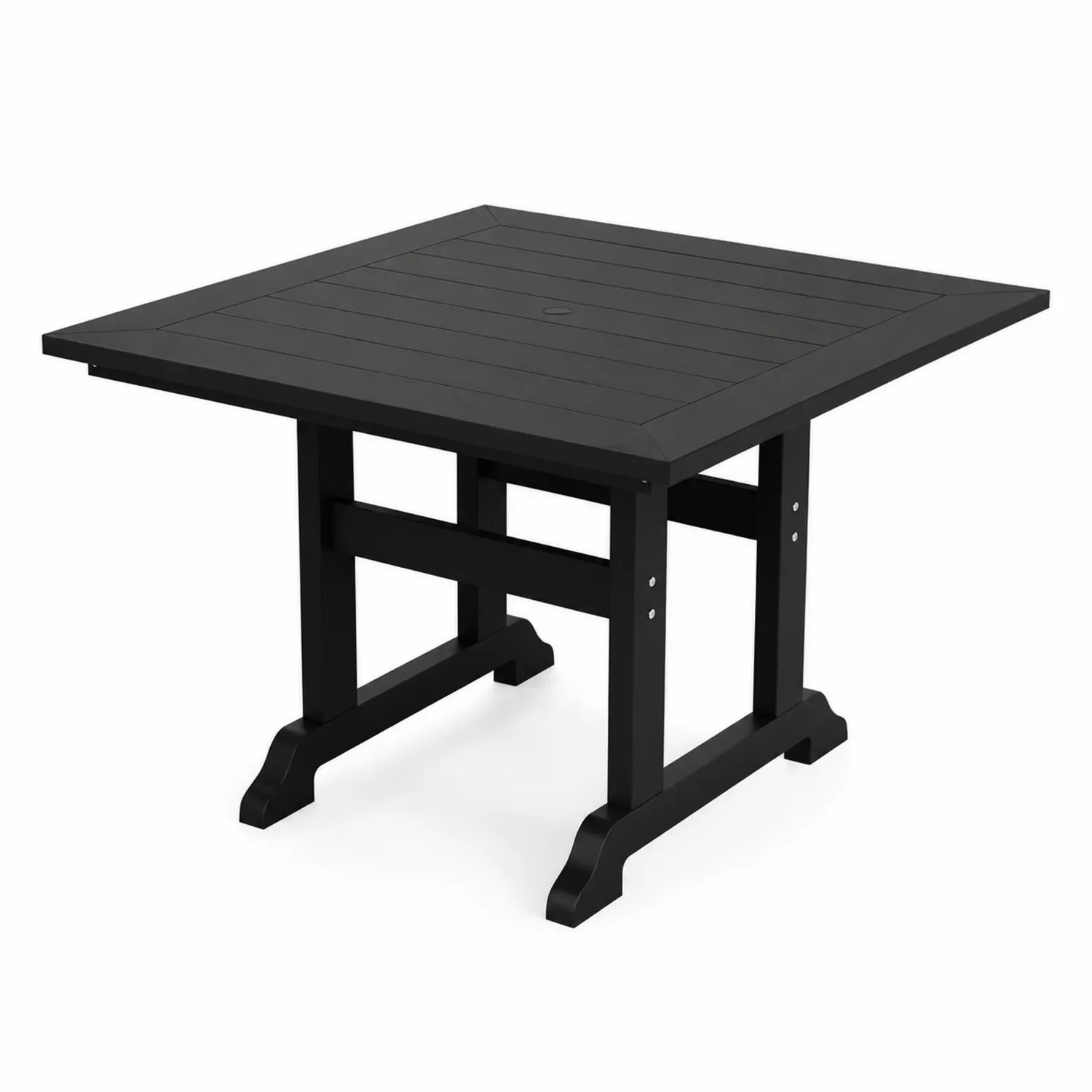 Czarny kwadratowy stół ogrodowy z aluminium 90 cm-Velessanest