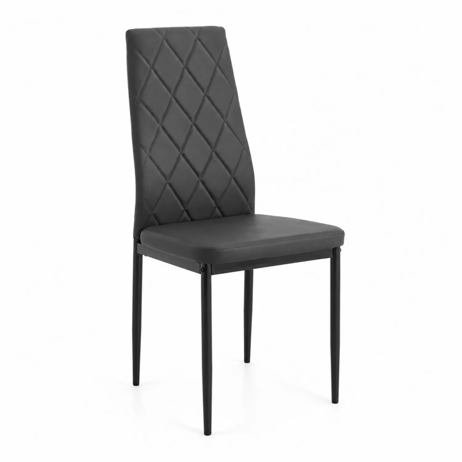 Krzesło z ekoskóry czarne z metalową ramą 100x45x55 cm-Velessanest