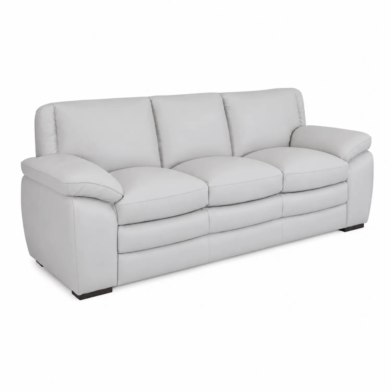 Sofa z ekoskóry szara 210 cm-Velessanest