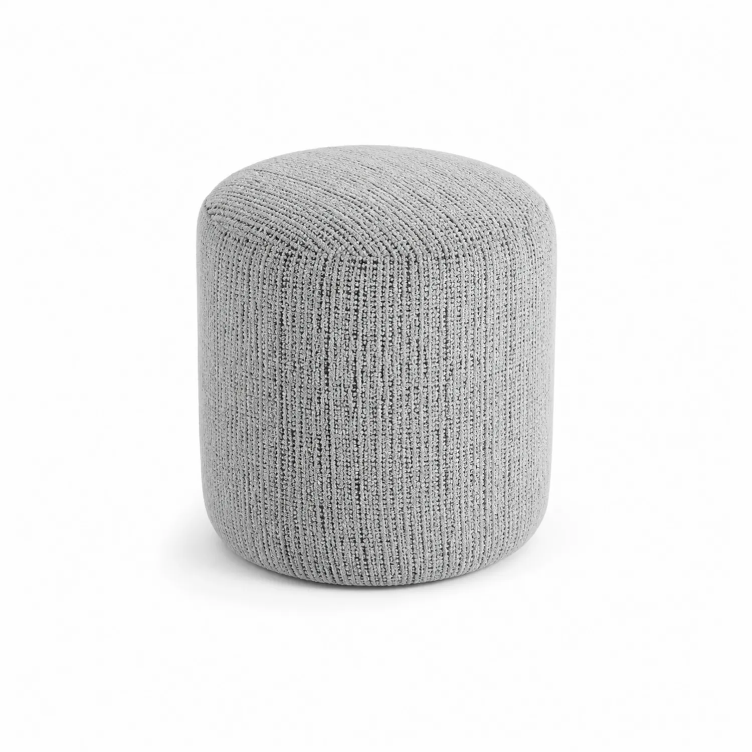 Pufa szara z tkaniny poliestrowej 40 cm-Velessanest