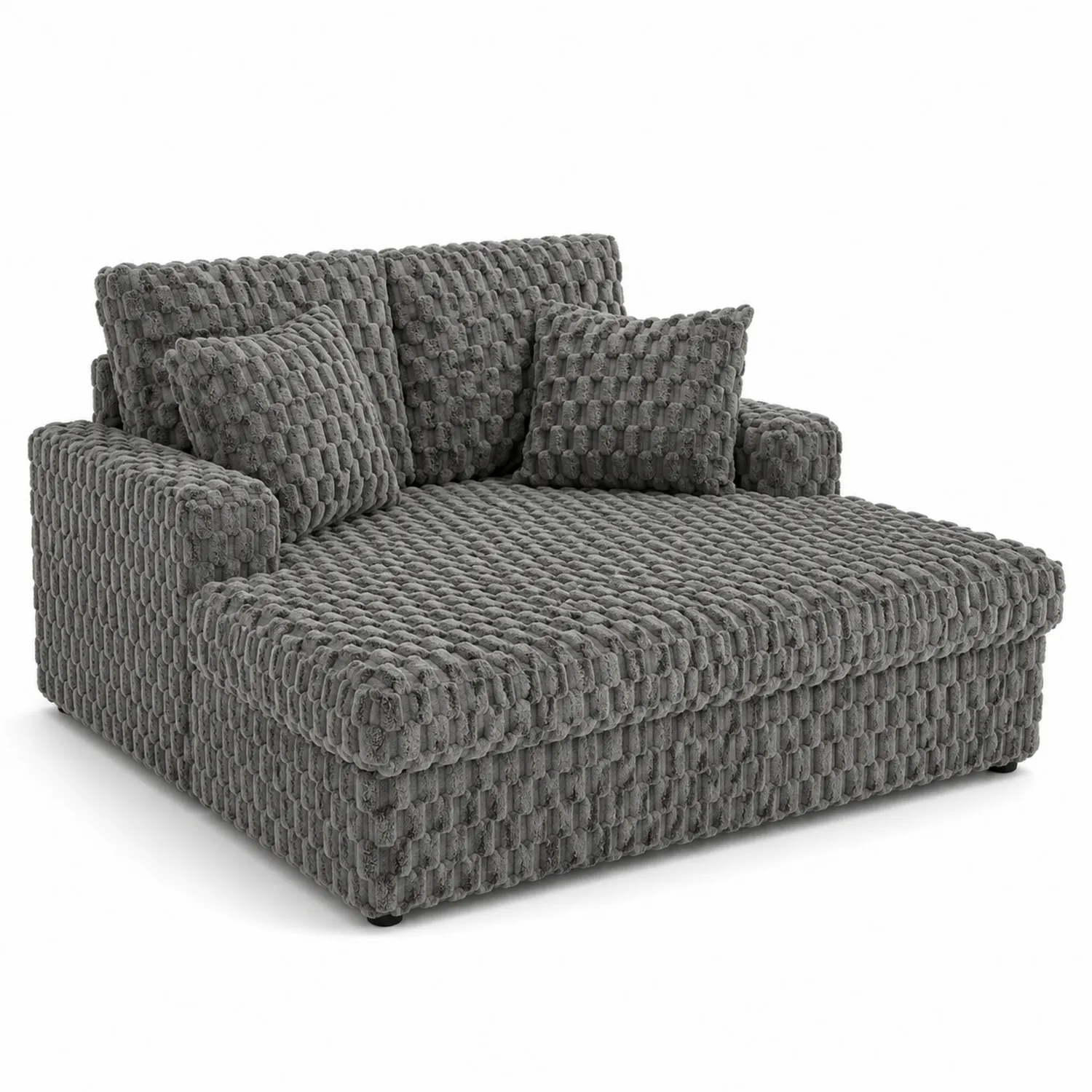 Sofa narożna szara z poduszkami poliestrowymi 200x140 cm-Velessanest