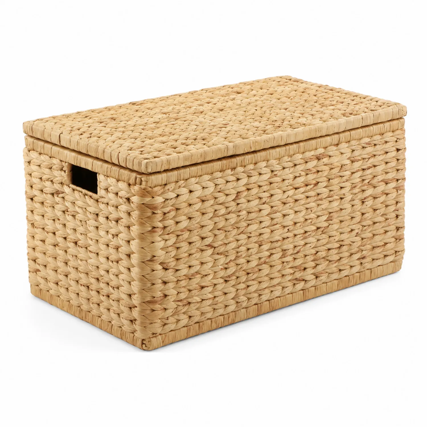 Skrzynia z trawy morskiej z pokrywką 60x30x30 cm-Velessanest
