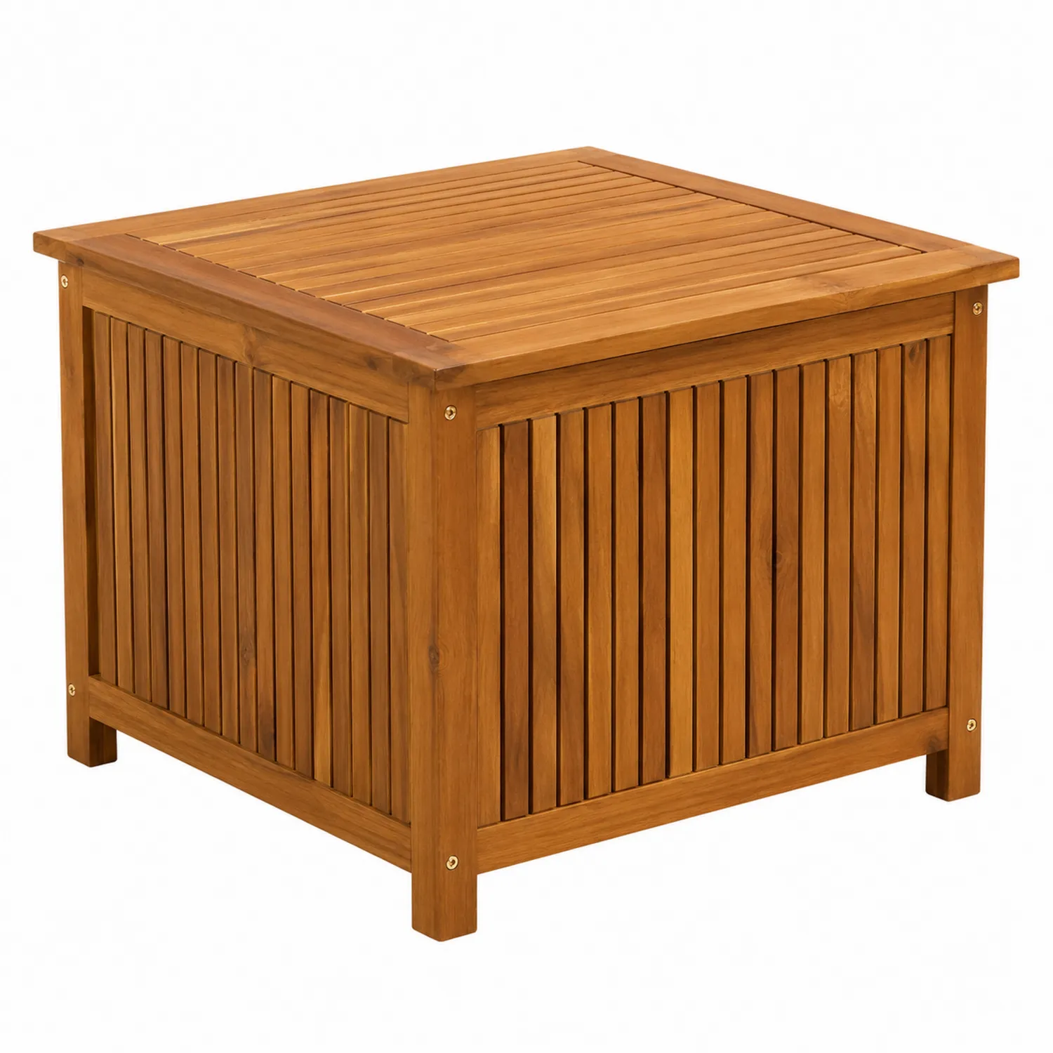 Kwadratowa skrzynia z drewna teak 50x50x40 cm-Velessanest