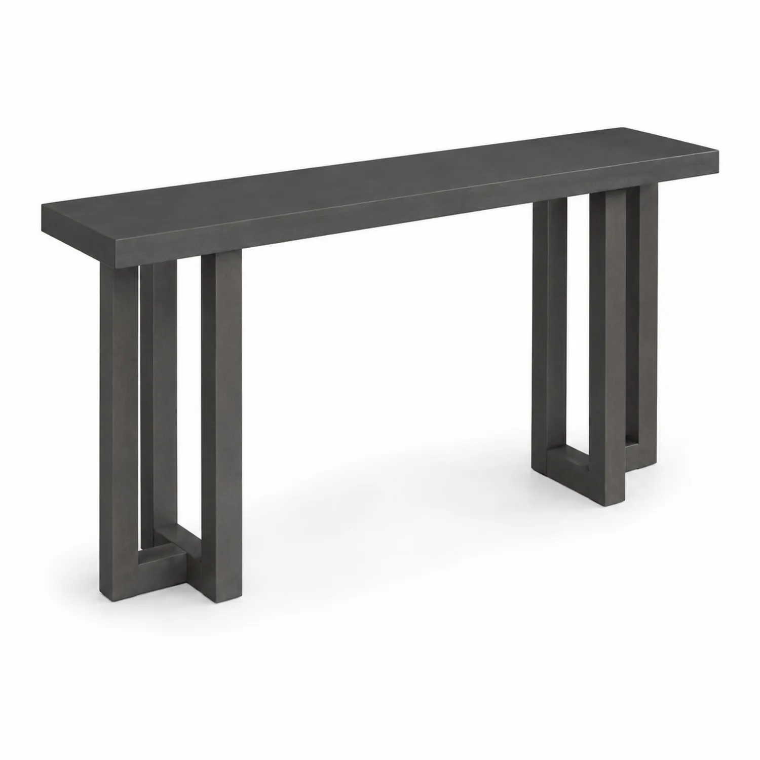 Czarny stół konsolowy z metalu 120x30x75cm-Velessanest