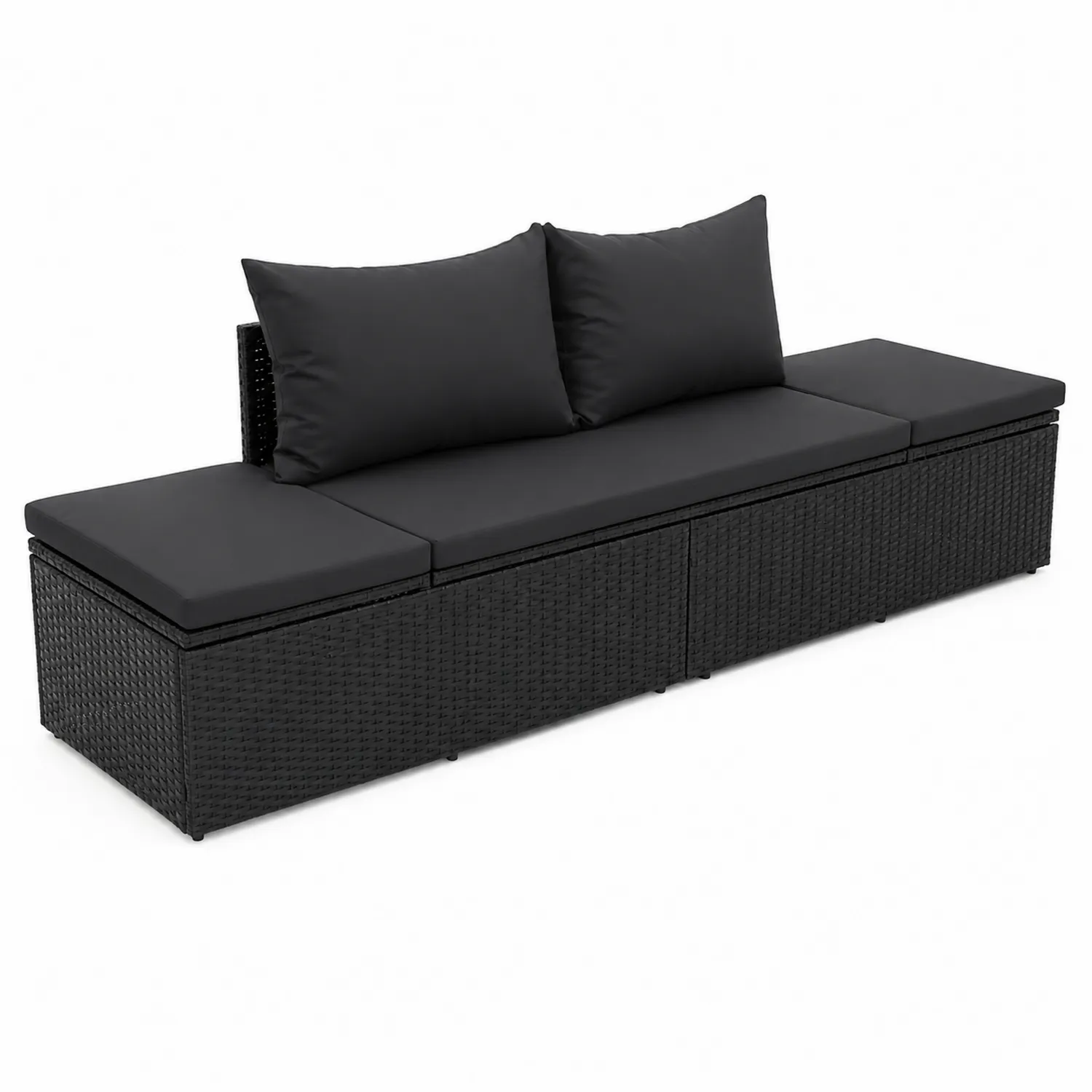 Sofa ogrodowa z rattanową konstrukcją i poduszkami-Velessanest