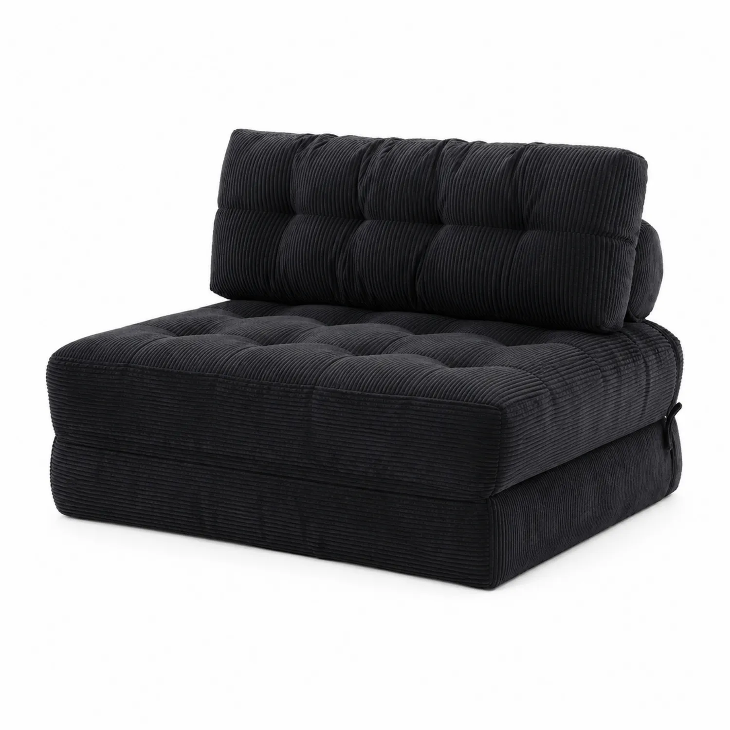 Sofa rozkładana sztruksowa Ciemnoszary 90x80x70 cm-Velessanest