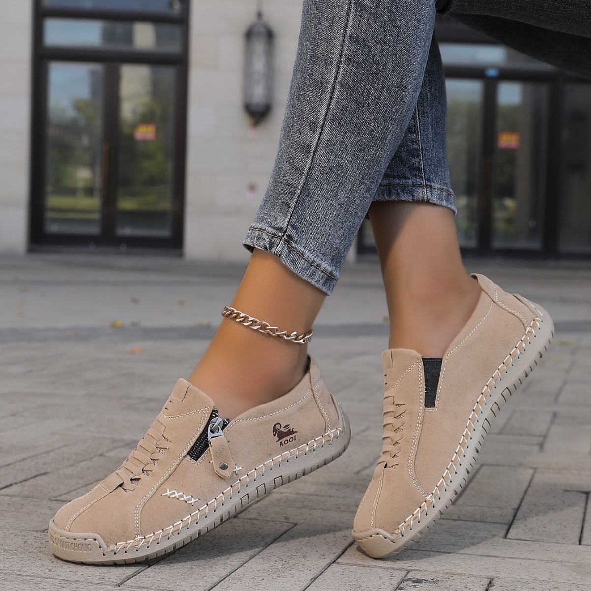 Orthopädische Freizeitstiefel aus Leder für Damen – weiter Zehenbereich, Fußgewölbestütze, wasserdicht, druckentlastend – für Alltag & Reisen