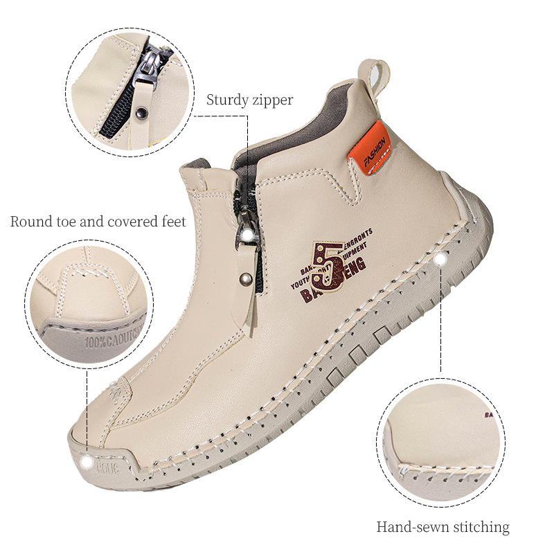 Letzter Tag: 70 % Rabatt 🔥 Orthopädische Unisex-Freizeitstiefel aus Leder – große Größen, weiter Zehenbereich, Fußgewölbestütze, wasserdicht, druckentlastend – für Alltag & Reisen