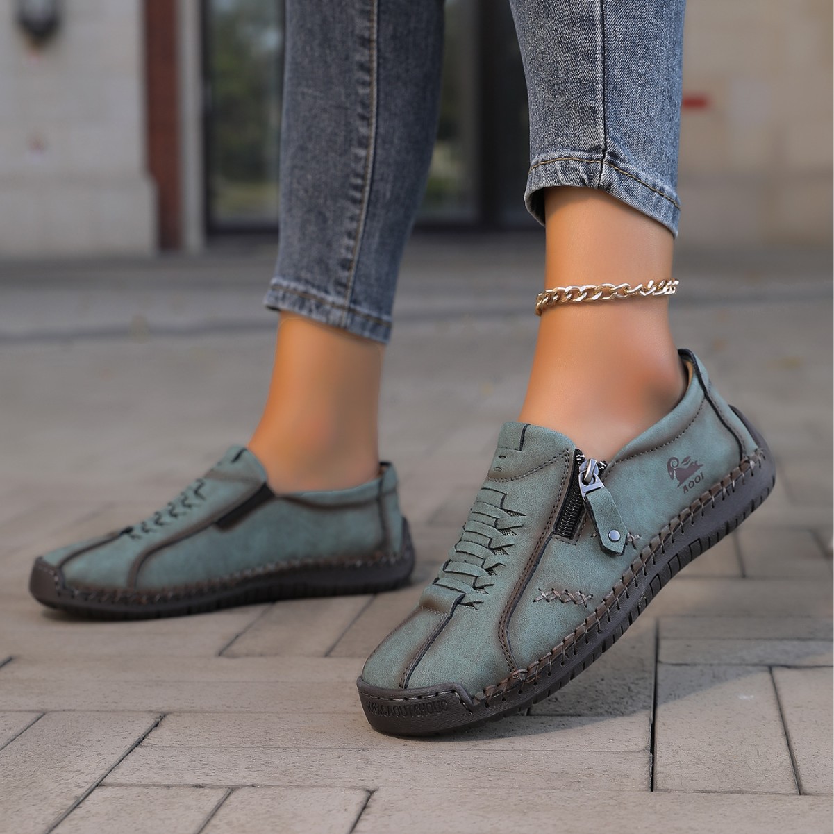 Orthopädische Freizeitstiefel aus Leder für Damen – weiter Zehenbereich, Fußgewölbestütze, wasserdicht, druckentlastend – für Alltag & Reisen