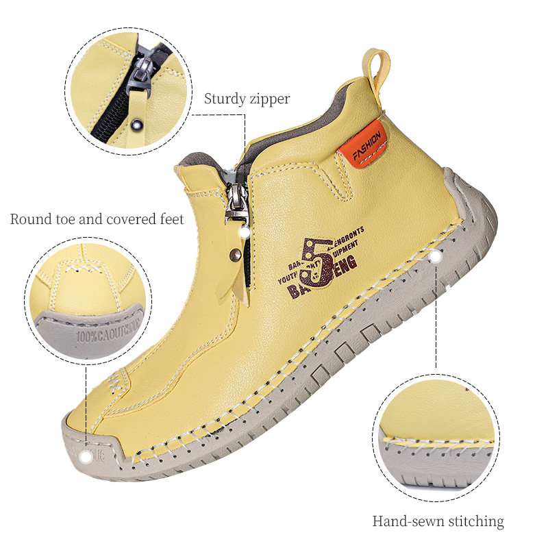Letzter Tag: 70 % Rabatt 🔥 Orthopädische Unisex-Freizeitstiefel aus Leder – große Größen, weiter Zehenbereich, Fußgewölbestütze, wasserdicht, druckentlastend – für Alltag & Reisen