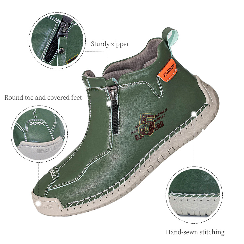 Letzter Tag: 70 % Rabatt 🔥 Orthopädische Unisex-Freizeitstiefel aus Leder – große Größen, weiter Zehenbereich, Fußgewölbestütze, wasserdicht, druckentlastend – für Alltag & Reisen