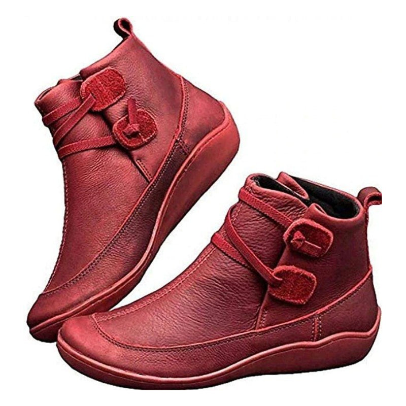 🔥Letzter Tag: 70 % Rabatt -Damen Winter-Stiefeletten – wasserabweisend, Lederoptik & komfortables Fußbett-Mehr kaufen & mehr sparen