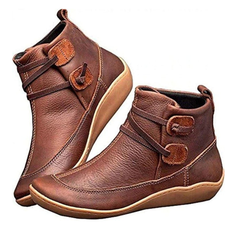 🔥Letzter Tag: 70 % Rabatt -Damen Winter-Stiefeletten – wasserabweisend, Lederoptik & komfortables Fußbett-Mehr kaufen & mehr sparen