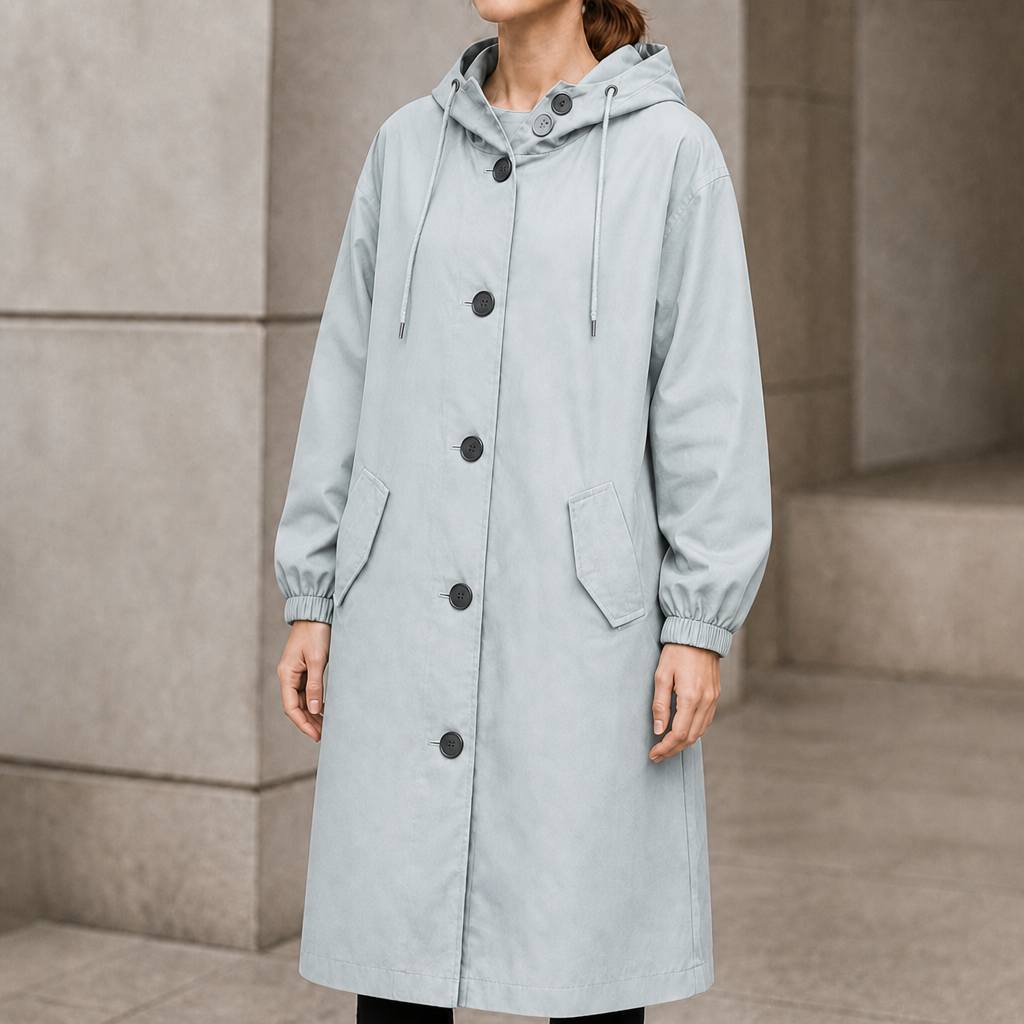 Wasserabweisende Oversize-Regenjacke mit Kapuze und Windbreaker-Funktion